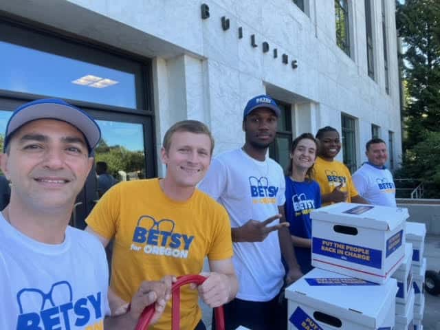 Trailblazing Canvassers Working Campaigning